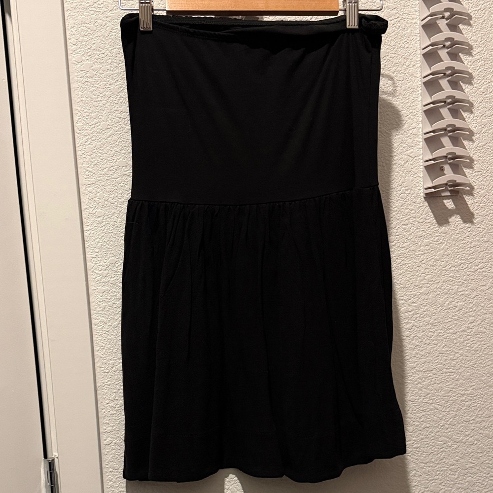 Black Basque Waist Mini Dress